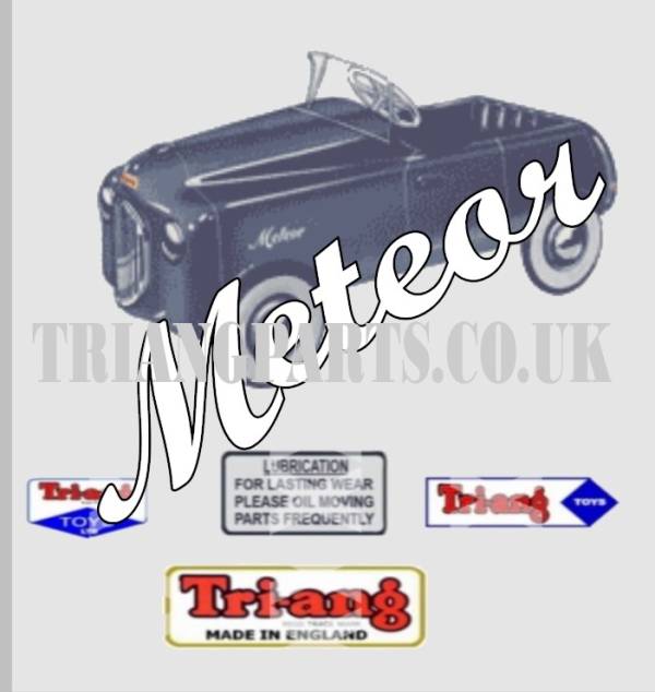 TRI-ANG METEOR PEDAL CAR GRAPHICS